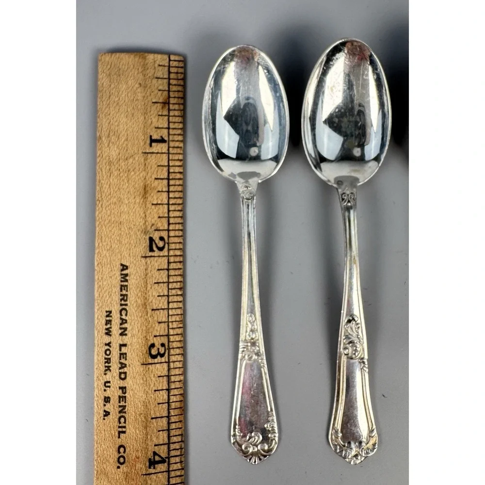 Ricci Argentieri Bernini 800 Silver Demitasse Spoons Italy Set of 4